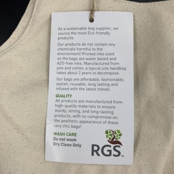 RGS Eco Friendly Large Canvas Anchor Print Blue & White Stripe Red Beach Bag NWT - Picture 4 of 7